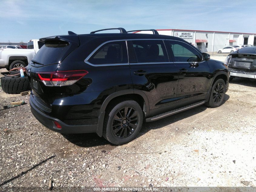 2019 TOYOTA HIGHLANDER SE/XLE - 5TDKZRFH8KS301356