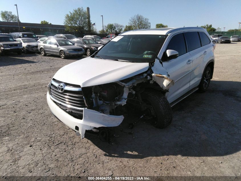 2016 TOYOTA HIGHLANDER XLE - 5TDJKRFH2GS332643