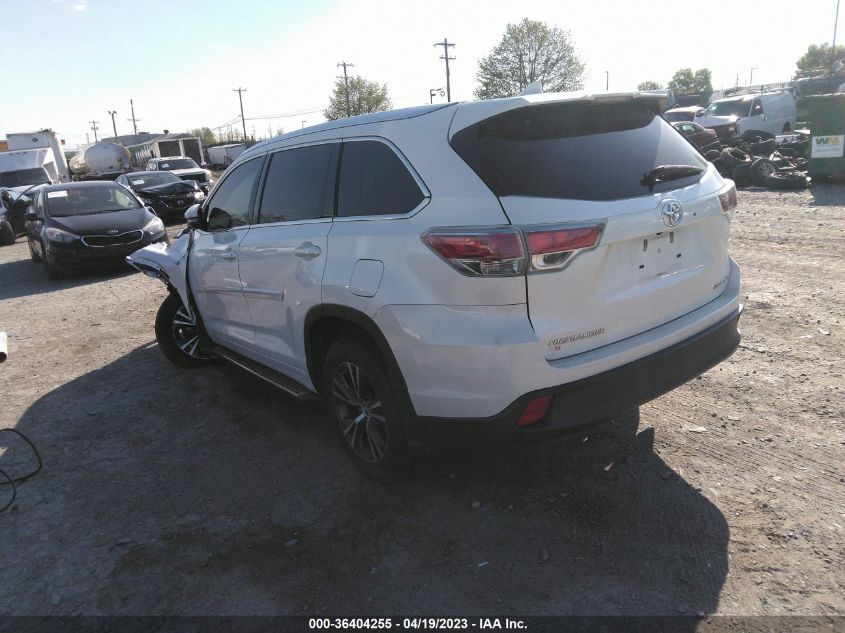 2016 TOYOTA HIGHLANDER XLE - 5TDJKRFH2GS332643