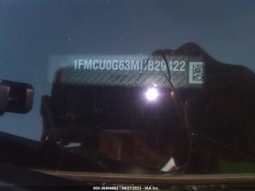 1FMCU0G63MUB29422 2021 FORD ESCAPE, photo no. 9