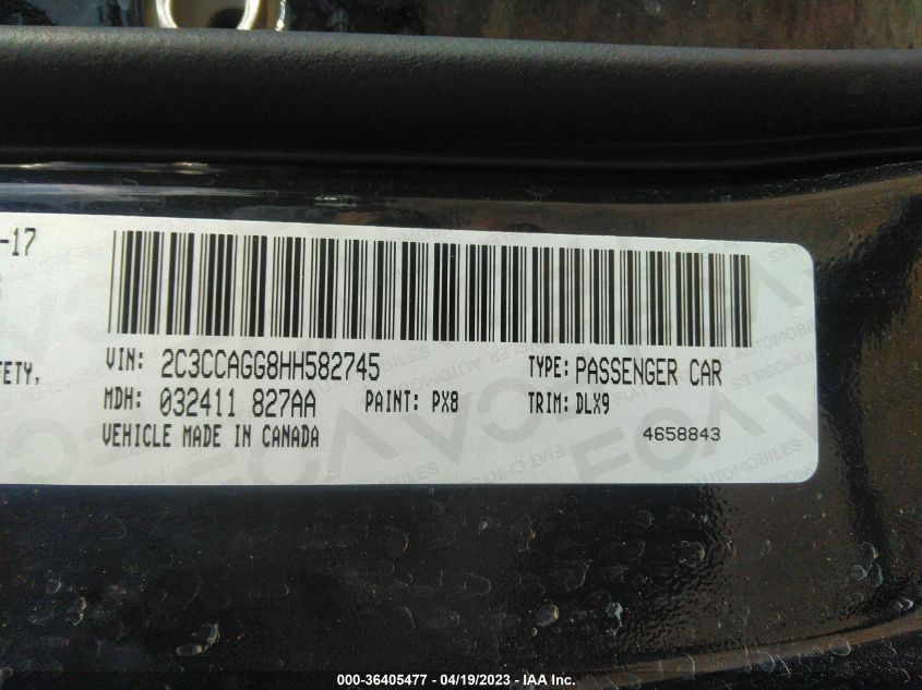 2017 CHRYSLER 300 300S - 2C3CCAGG8HH582745