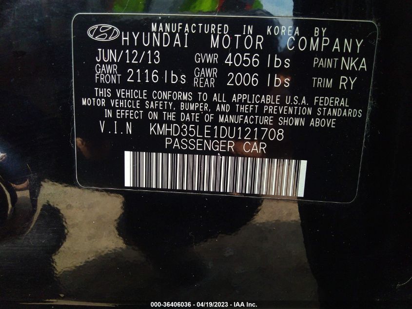 2013 HYUNDAI ELANTRA GT - KMHD35LE1DU121708