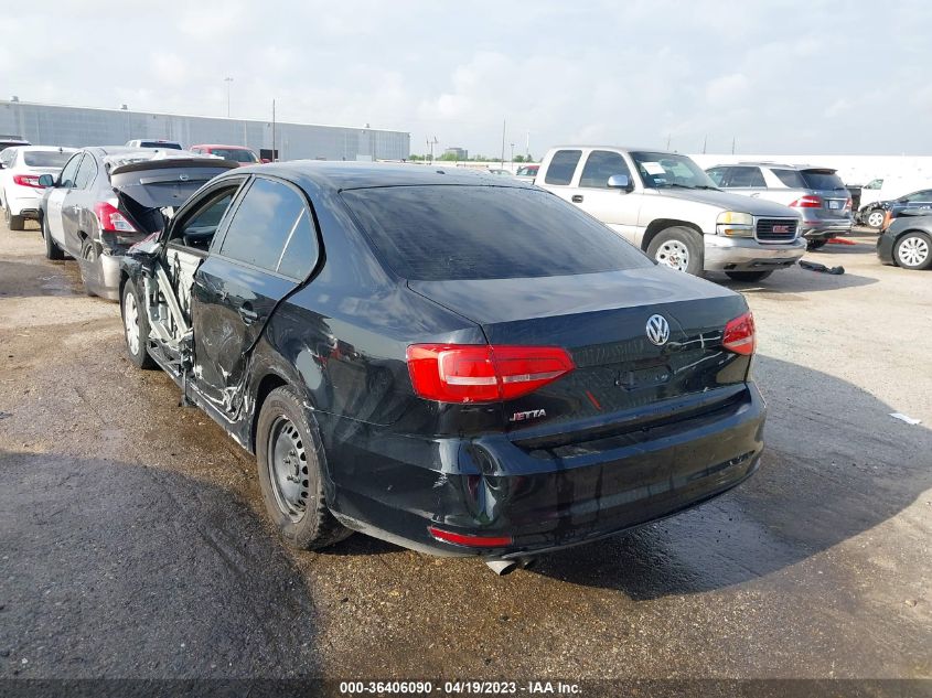 2015 VOLKSWAGEN JETTA SEDAN 2.0L S - 3VW2K7AJ8FM268980