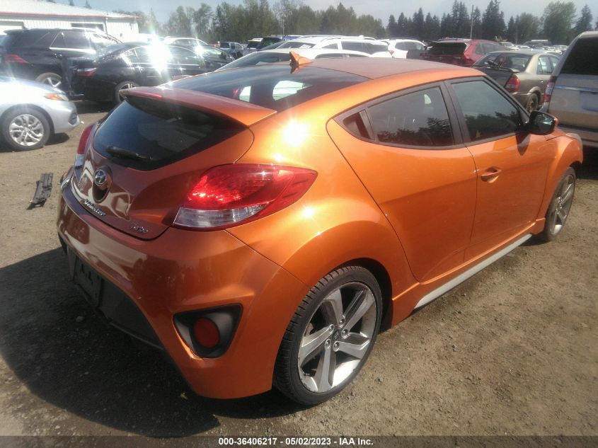2013 HYUNDAI VELOSTER TURBO W/BLACK INT - KMHTC6AE1DU179029