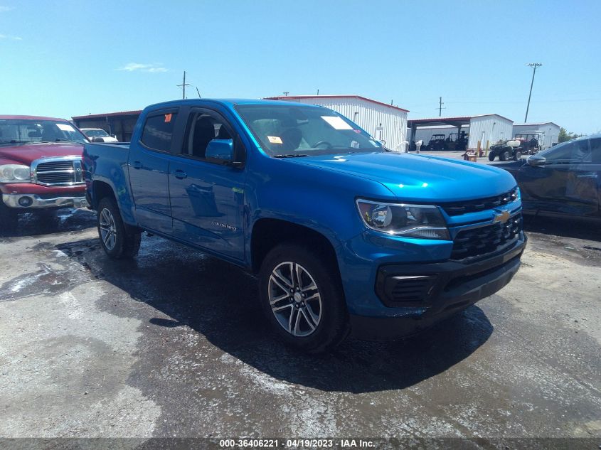 2021 CHEVROLET COLORADO 2WD WORK TRUCK - 1GCGSBEN7M1260677