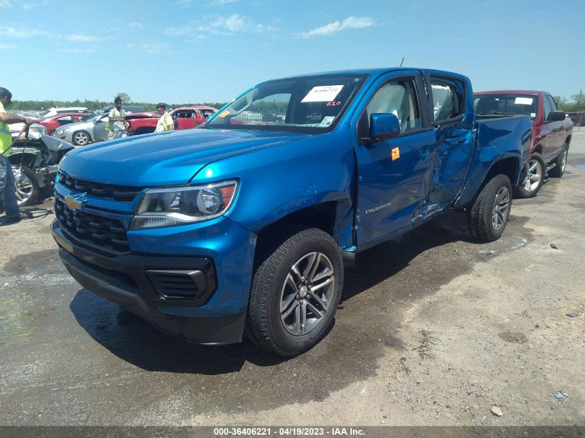 2021 CHEVROLET COLORADO 2WD WORK TRUCK - 1GCGSBEN7M1260677