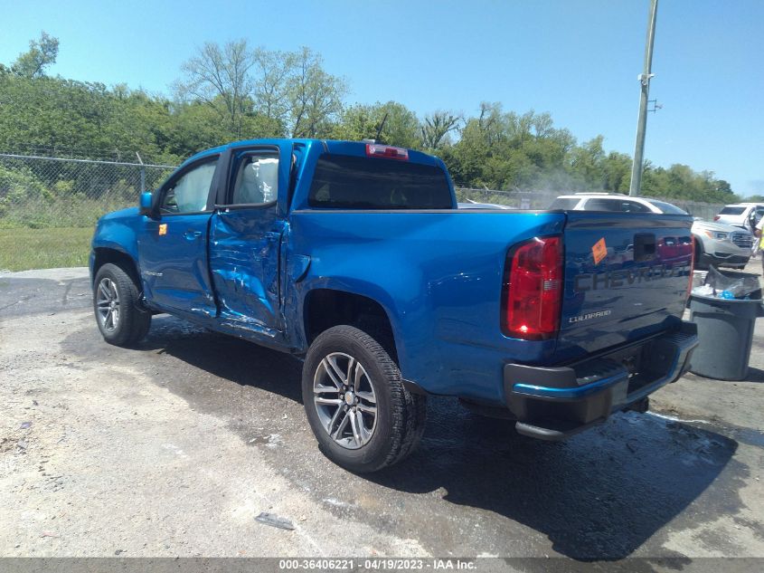 2021 CHEVROLET COLORADO 2WD WORK TRUCK - 1GCGSBEN7M1260677