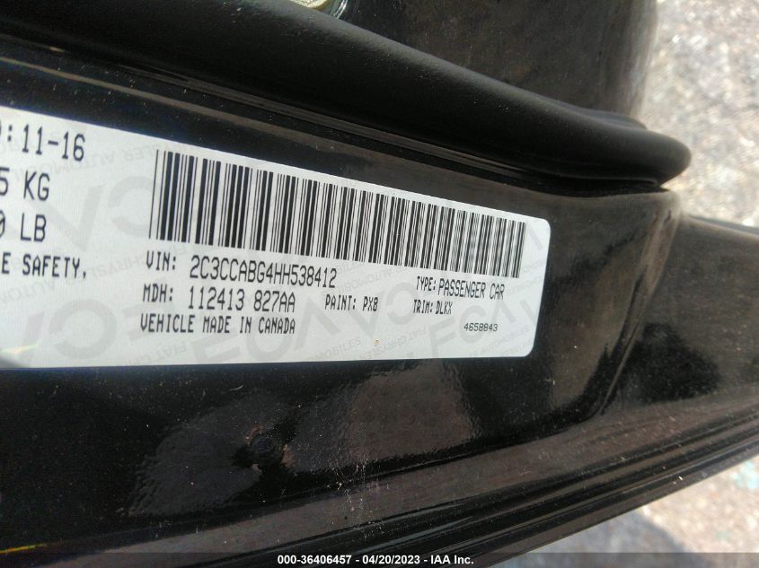 2017 CHRYSLER 300 300S ALLOY EDITION - 2C3CCABG4HH538412