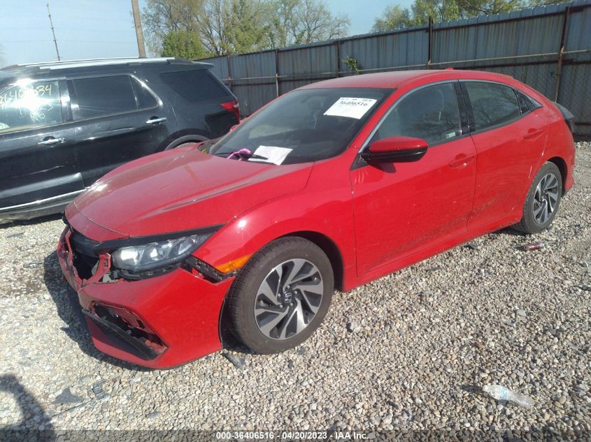 2018 HONDA CIVIC HATCHBACK LX - SHHFK7G28JU217835