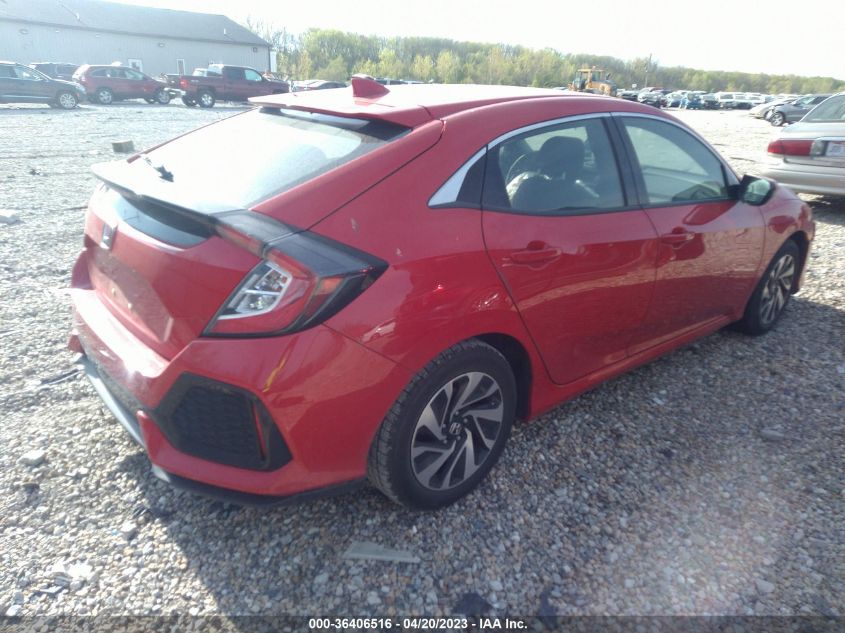 2018 HONDA CIVIC HATCHBACK LX - SHHFK7G28JU217835