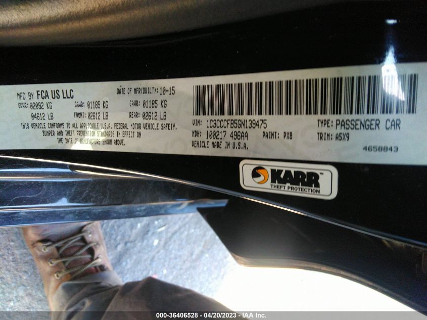 2016 CHRYSLER 200 LX - 1C3CCCFB5GN139475