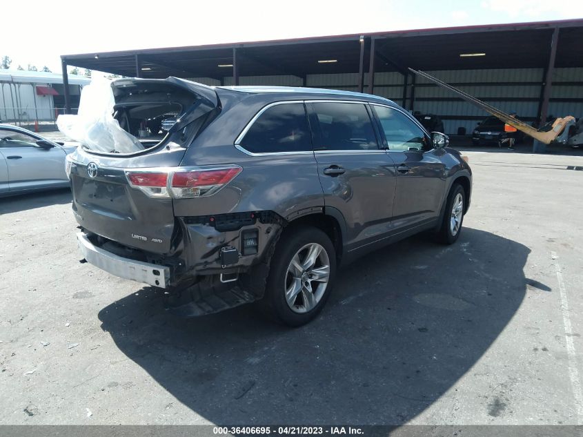 2015 TOYOTA HIGHLANDER LIMITED - 5TDDKRFH0FS192409