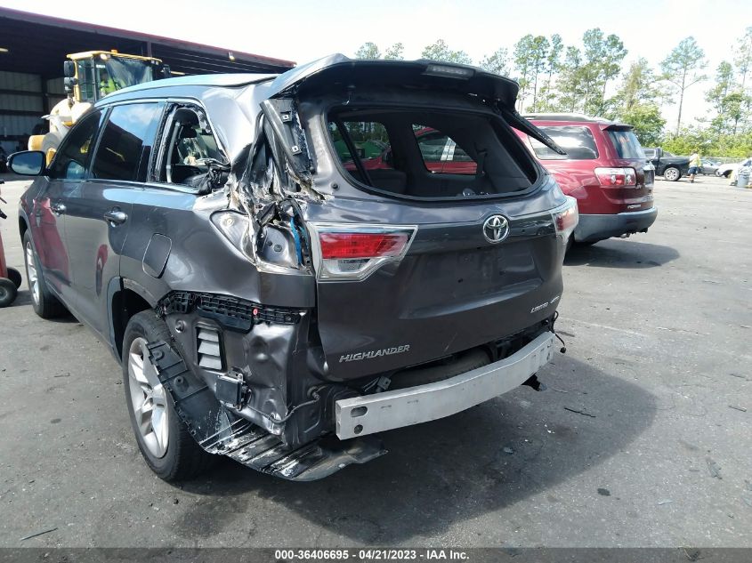 2015 TOYOTA HIGHLANDER LIMITED - 5TDDKRFH0FS192409