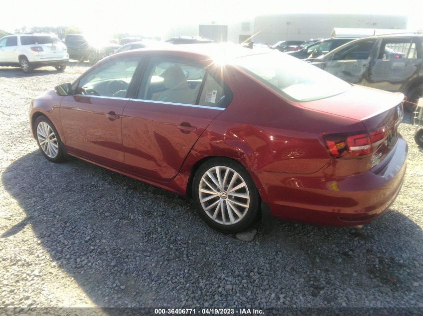 2016 VOLKSWAGEN JETTA SEDAN 1.8T SEL - 3VWL17AJXGM365946