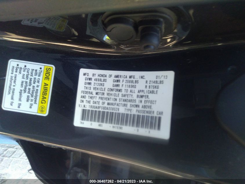 2013 ACURA TL TECH - 19UUA8F58DA008526