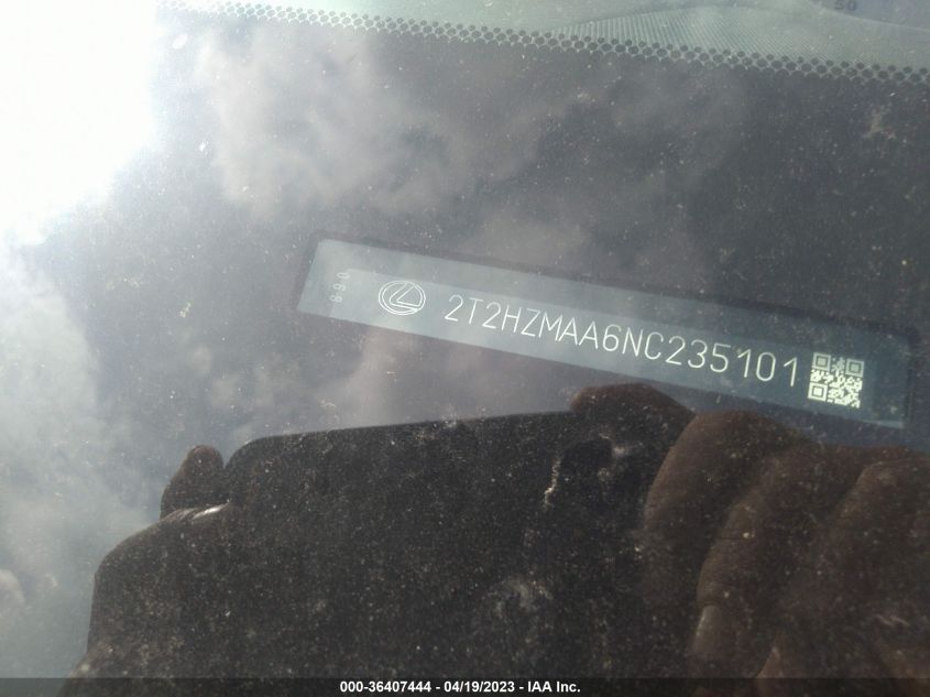2022 LEXUS RX RX 350 - 2T2HZMAA6NC235101