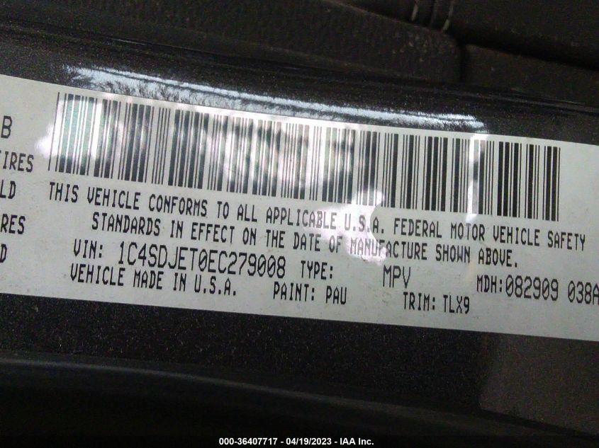2014 DODGE DURANGO CITADEL - 1C4SDJET0EC279008