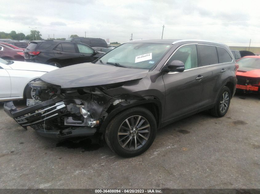 2019 TOYOTA HIGHLANDER SE/XLE - 5TDKZRFH6KS560007