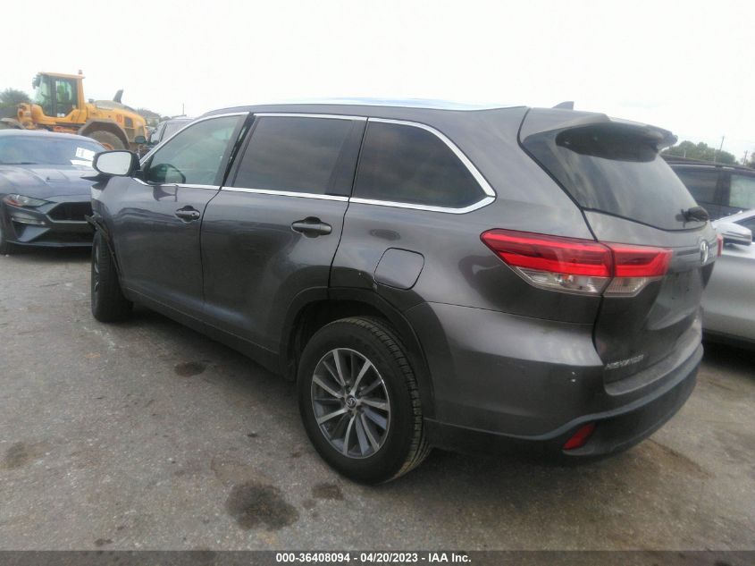 2019 TOYOTA HIGHLANDER SE/XLE - 5TDKZRFH6KS560007