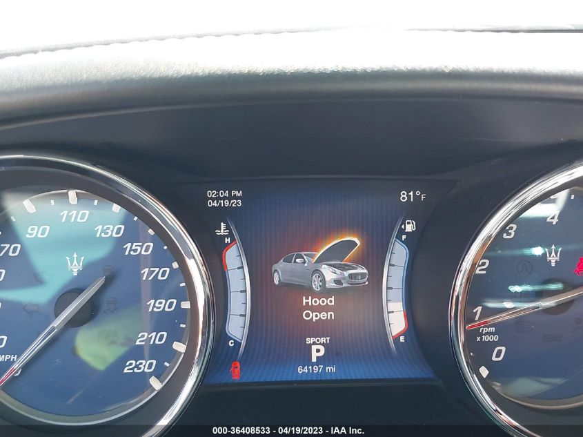 2015 MASERATI QUATTROPORTE GTS ZAM56PPA3F1149335