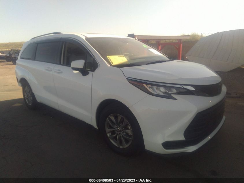2022 TOYOTA SIENNA LE - 5TDBRKEC0NS096021