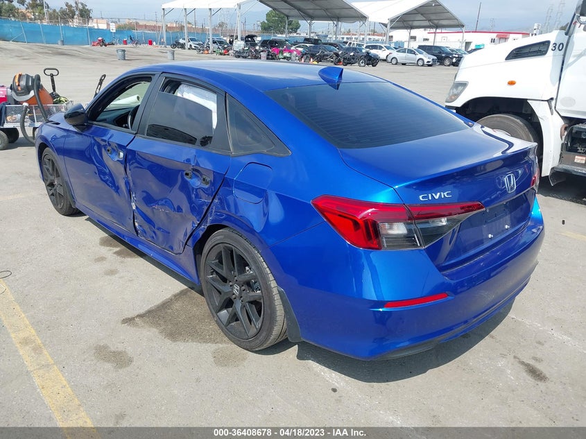 VIN 2HGFE2F51NH556509 2022 HONDA CIVIC SEDAN SPORT