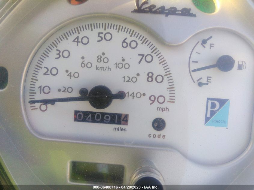 2009 VESPA LX 150 ZAPM448F095014291