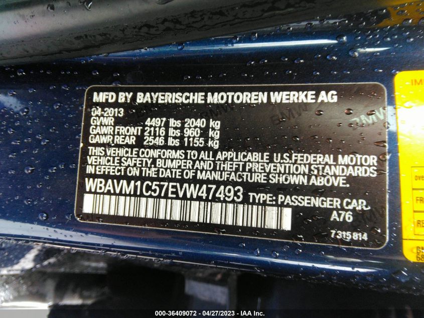 2014 BMW X1 SDRIVE28I - WBAVM1C57EVW47493