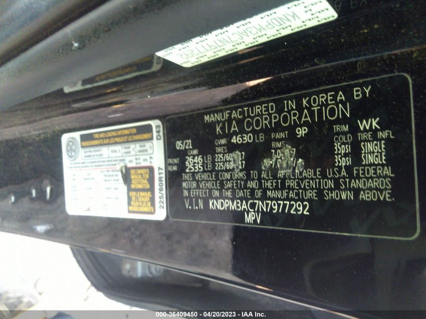 2022 KIA SPORTAGE LX - KNDPM3AC7N7977292