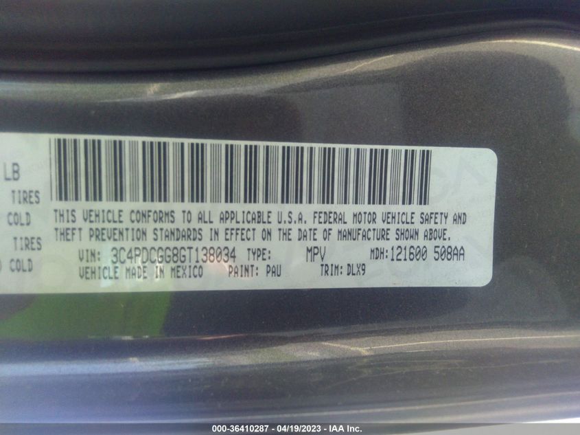 2016 DODGE JOURNEY CROSSROAD PLUS - 3C4PDCGG8GT138034