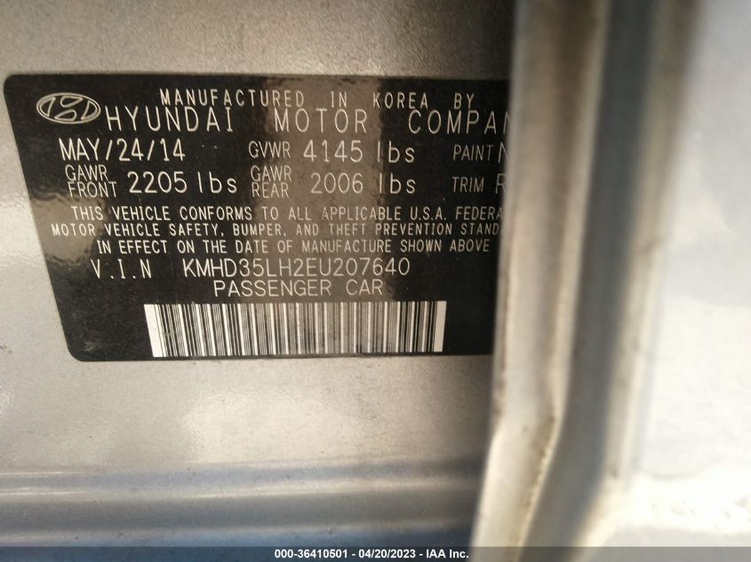 2014 HYUNDAI ELANTRA GT - KMHD35LH2EU207640
