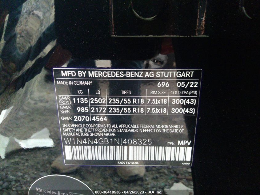 2022 MERCEDES-BENZ GLA GLA 250 - W1N4N4GB1NJ408325