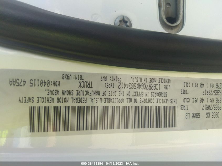 2019 RAM 1500 CLASSIC TRADESMAN - 1C6RR7KG4KS634412