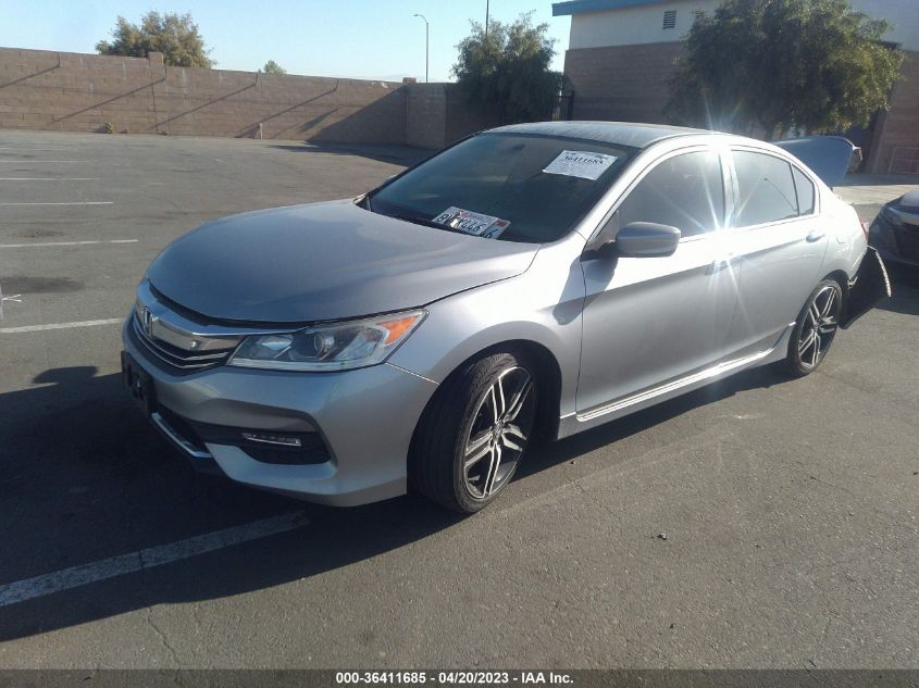 2017 HONDA ACCORD SEDAN SPORT SE - 1HGCR2F18HA186294