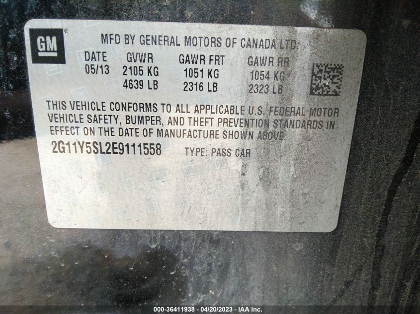 2014 CHEVROLET IMPALA LS - 2G11Y5SL2E9111558