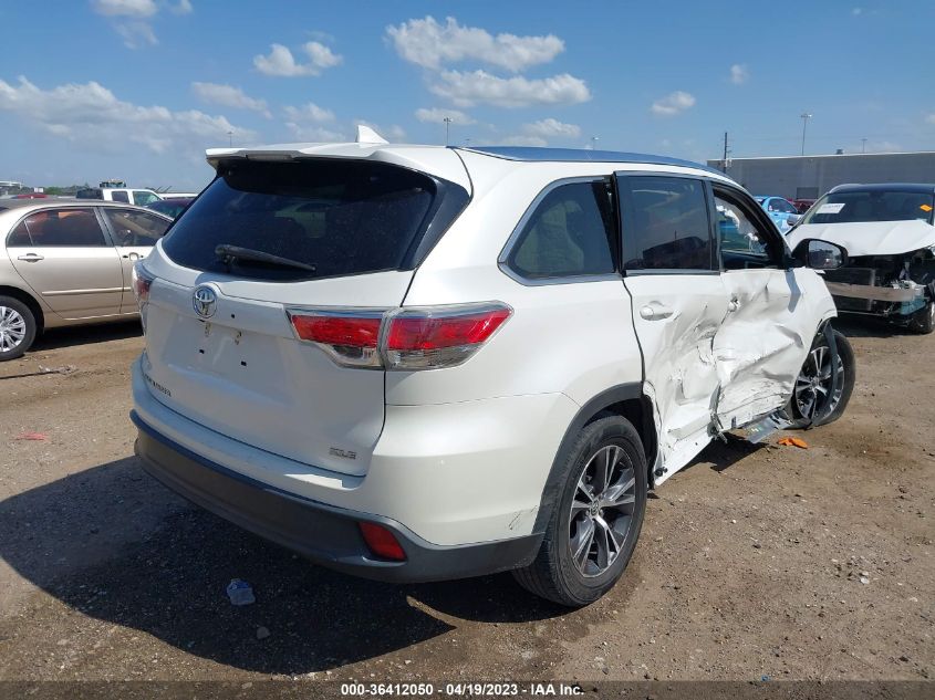 2016 TOYOTA HIGHLANDER XLE - 5TDKKRFH5GS171399