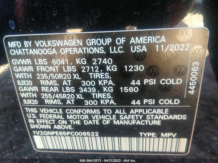 2023 VOLKSWAGEN ID.4 PRO S 1V2GNPE85PC006522