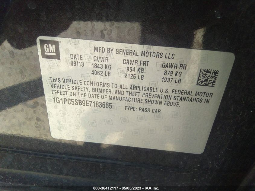 2014 CHEVROLET CRUZE 1LT - 1G1PC5SB9E7183665