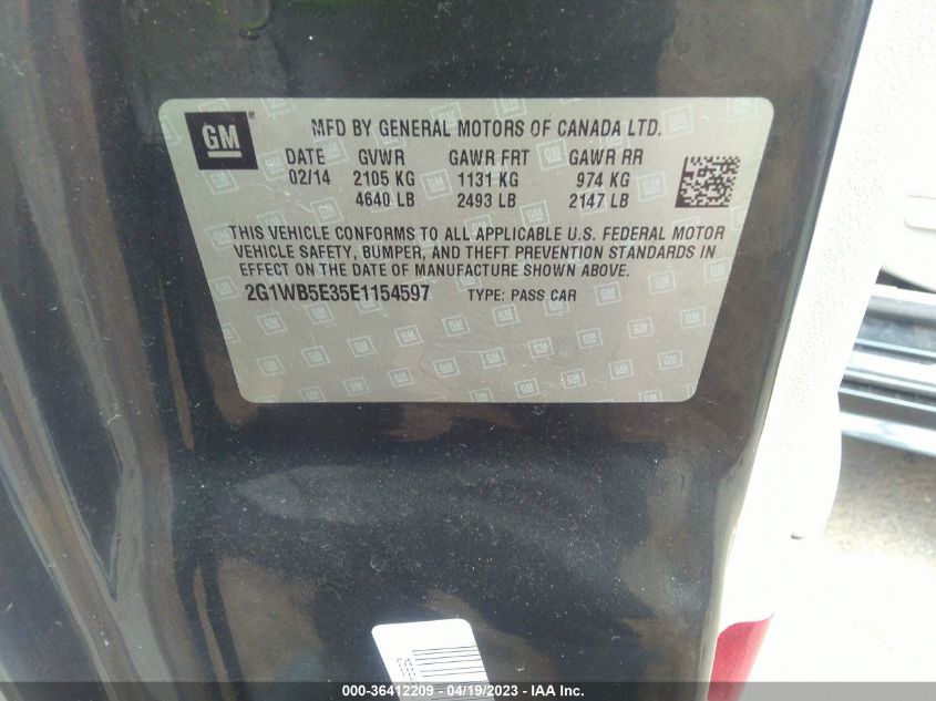 2014 CHEVROLET IMPALA LIMITED LT - 2G1WB5E35E1154597