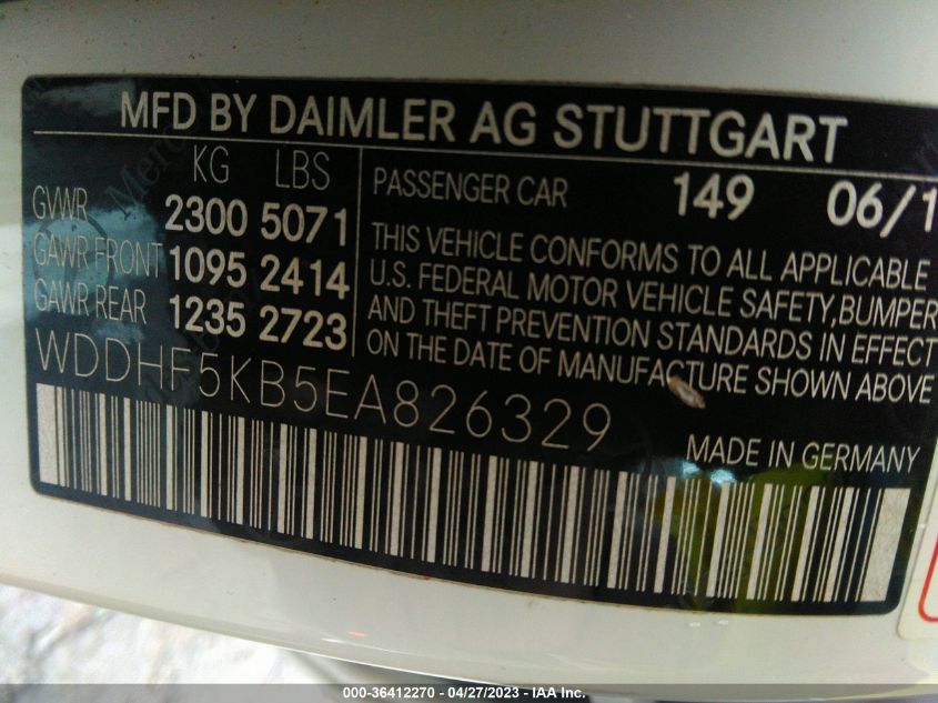 2014 MERCEDES-BENZ E-CLASS E 350 - WDDHF5KB5EA826329