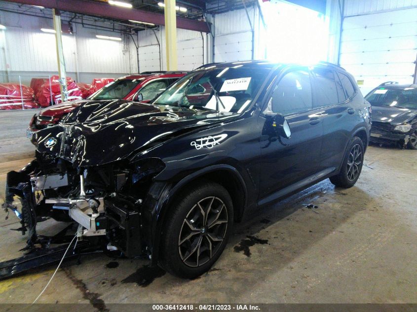 2022 BMW X3 XDRIVE30I - 5UX53DP08N9M13389