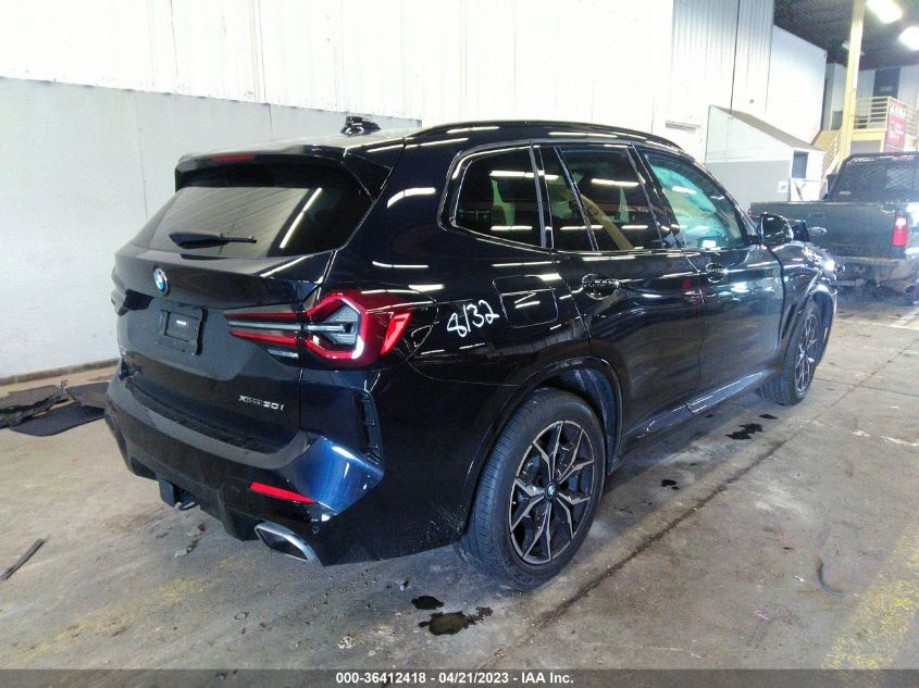 2022 BMW X3 XDRIVE30I - 5UX53DP08N9M13389