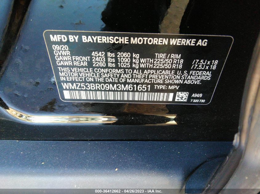 2021 MINI COUNTRYMAN COOPER S - WMZ53BR09M3M61651