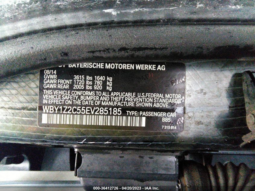 2014 BMW I3 WBY1Z2C55EV285185