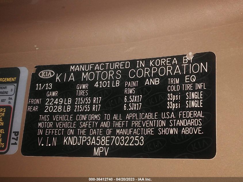 2014 KIA SOUL + - KNDJP3A58E7032253