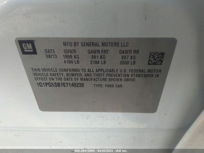 2014 CHEVROLET CRUZE LTZ - 1G1PG5SB7E7148238