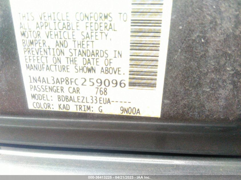 2015 NISSAN ALTIMA 2.5 - 1N4AL3AP8FC259096