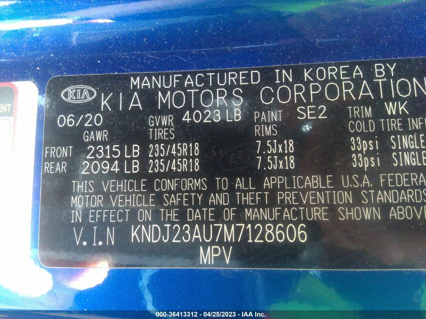 2021 KIA SOUL X-LINE - KNDJ23AU7M7128606