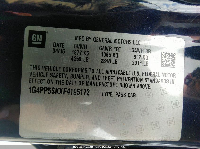 2015 BUICK VERANO - 1G4PP5SKXF4195172