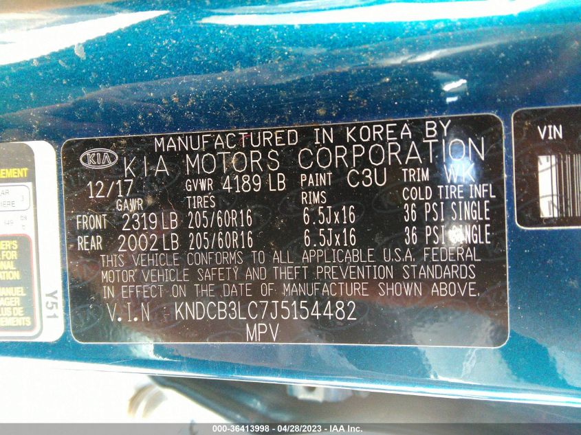 2018 KIA NIRO LX - KNDCB3LC7J5154482